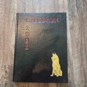 Vintage 1982 Cauldron Northeastern University Yearbook - Wolf Mascot